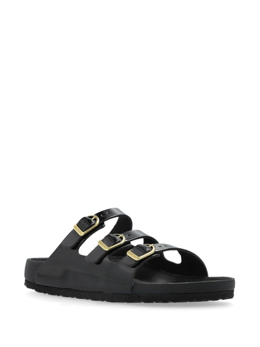 Birkenstock Black Slip-On Sandal With Adjustable Buckle Straps