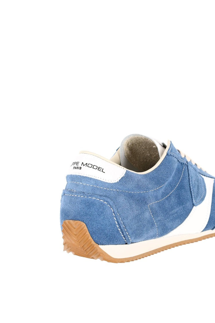 Philippe Model Planche Denim Blue Retro Suede Sneakers