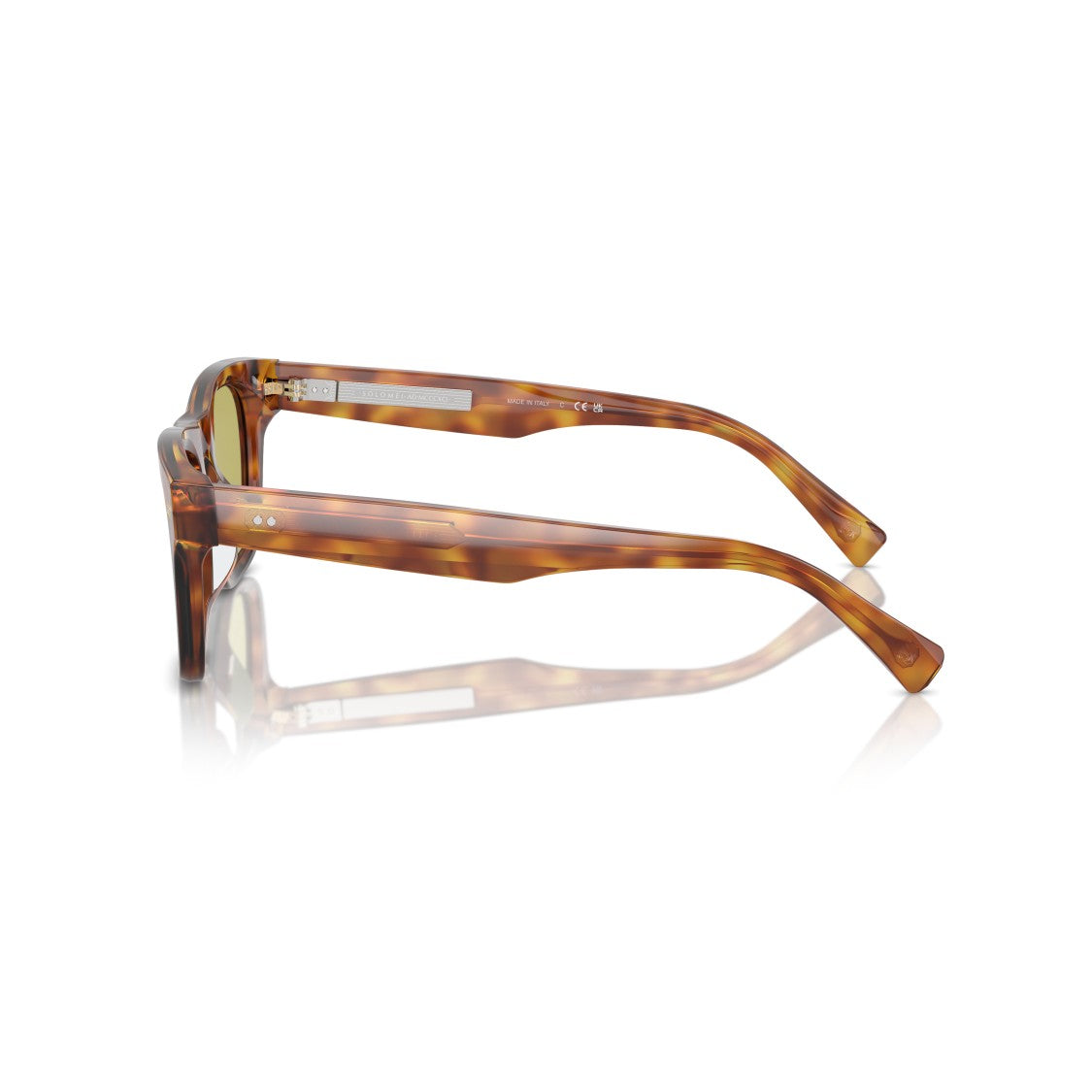 Brunello Cucinelli 0Bc4002s Classic Square Tortoiseshell Sunglasses With Olive Green Lenses