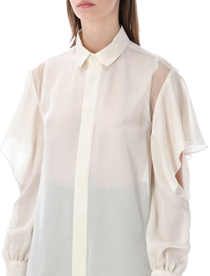 Sacai Satin Ecru Shirt