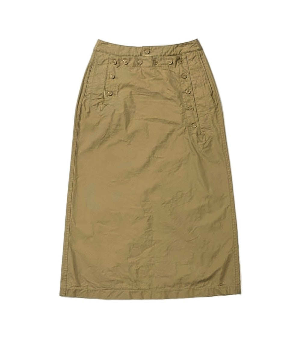 Engineered Garments Midi Skirt With Button Detailing And Textured Finish