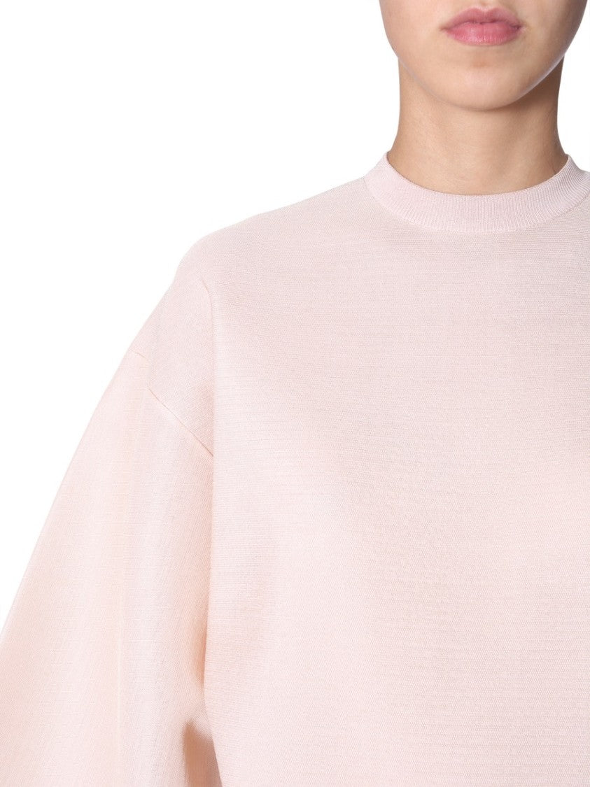 Givenchy Puffed Sleeve Top With Round Neckline
