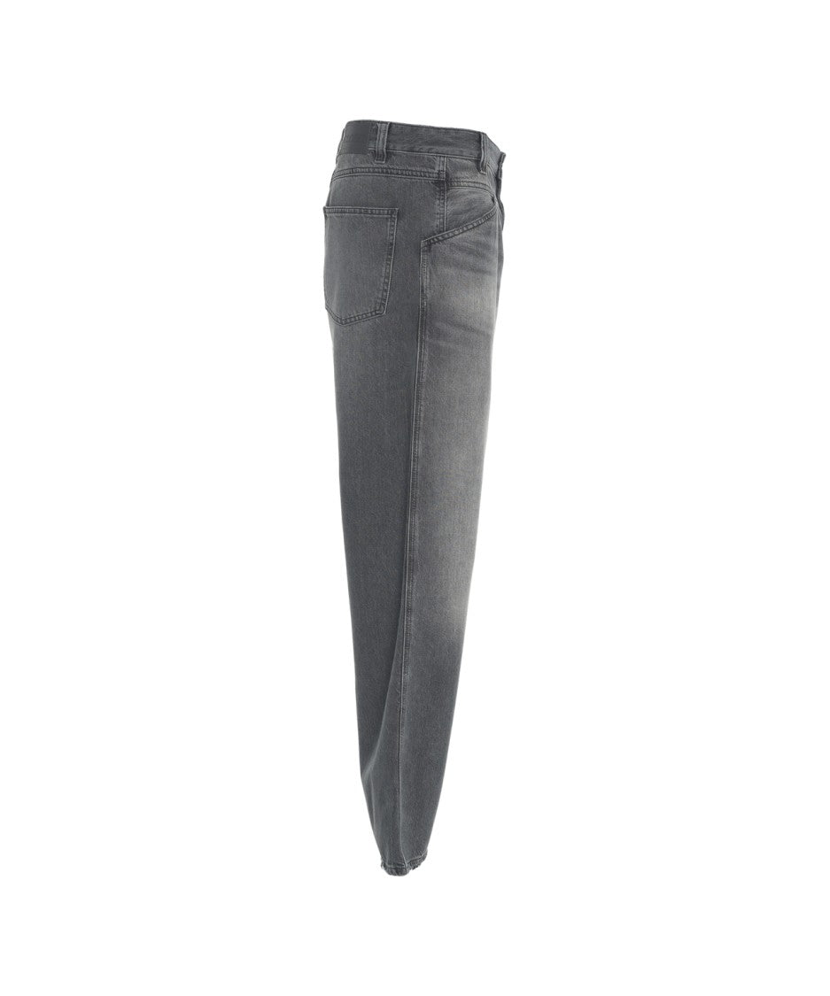Closed Straight Cut Grey Denim Jeans With Classic Five-Pocket Design
