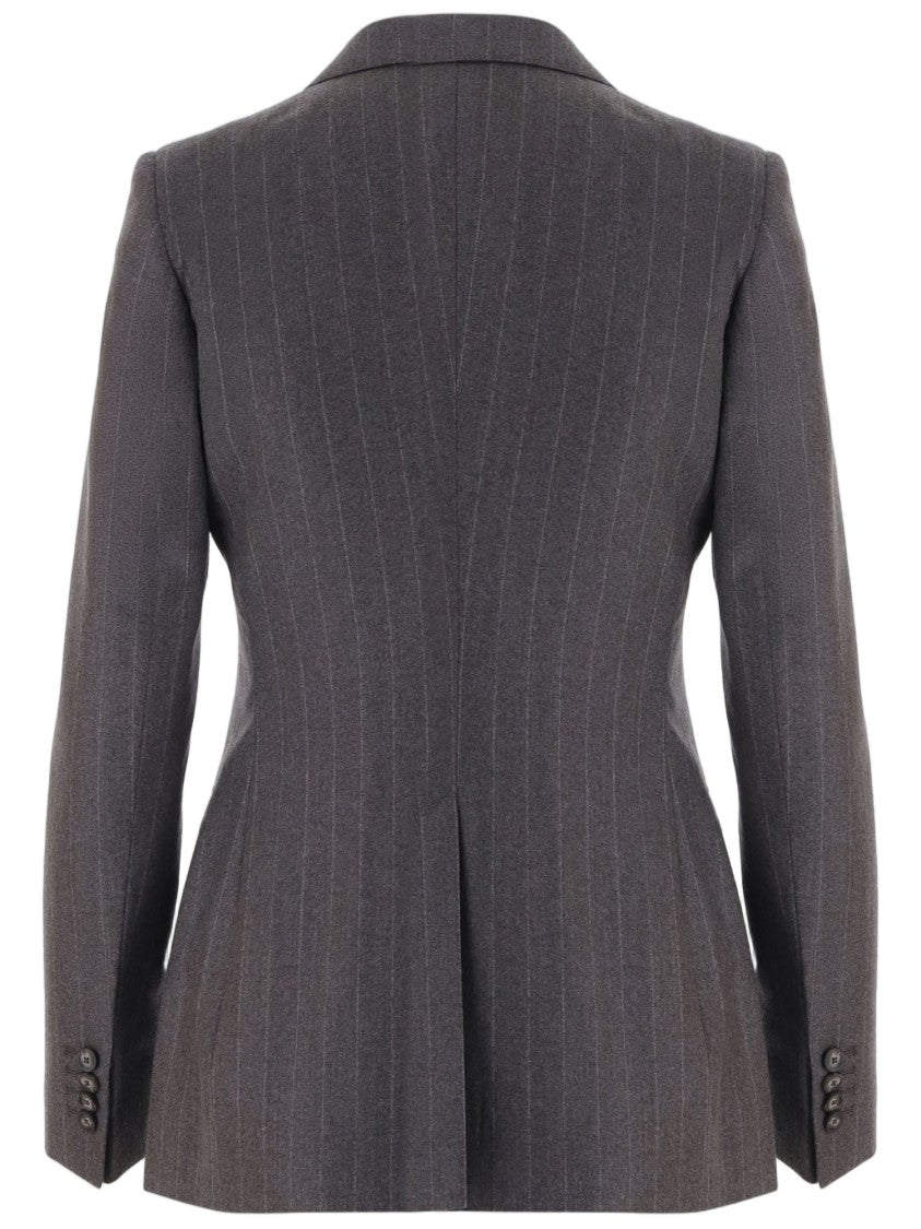 Tagliatore Structured Wool Jacket With Subtle Striped Pattern