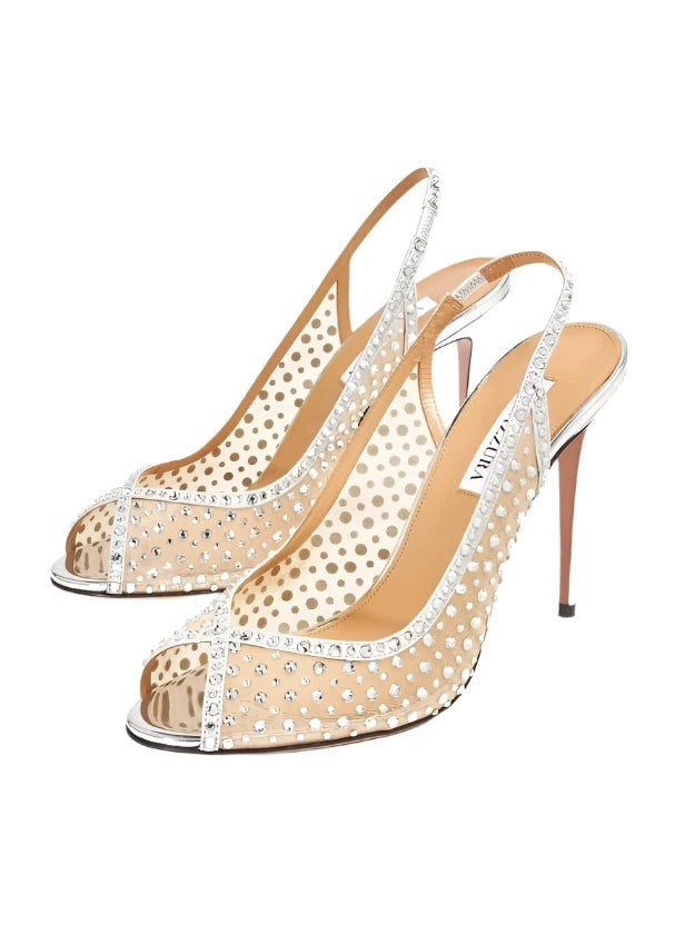 Aquazzura Crystal Lover Sandal 105