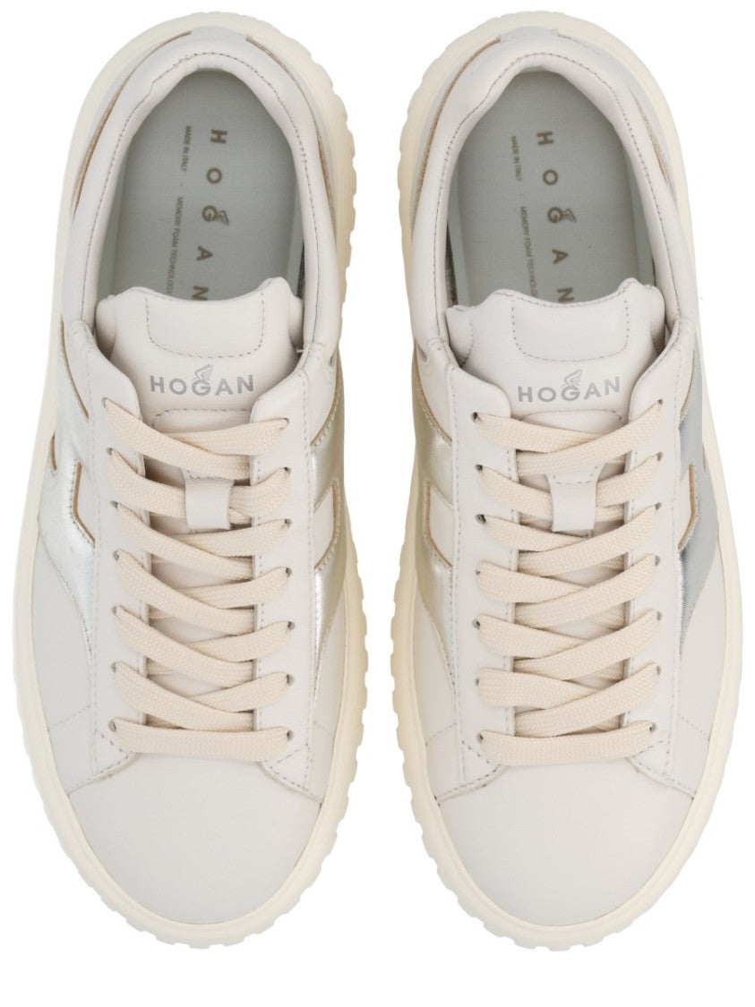 Hogan Low-Top Sneakers With Metallic 'H' Stripe And Padded Collar