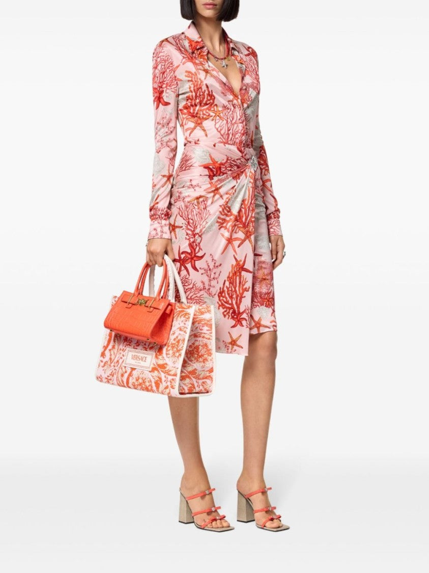 Versace Medusa Plaque Detail Wraparound Skirt