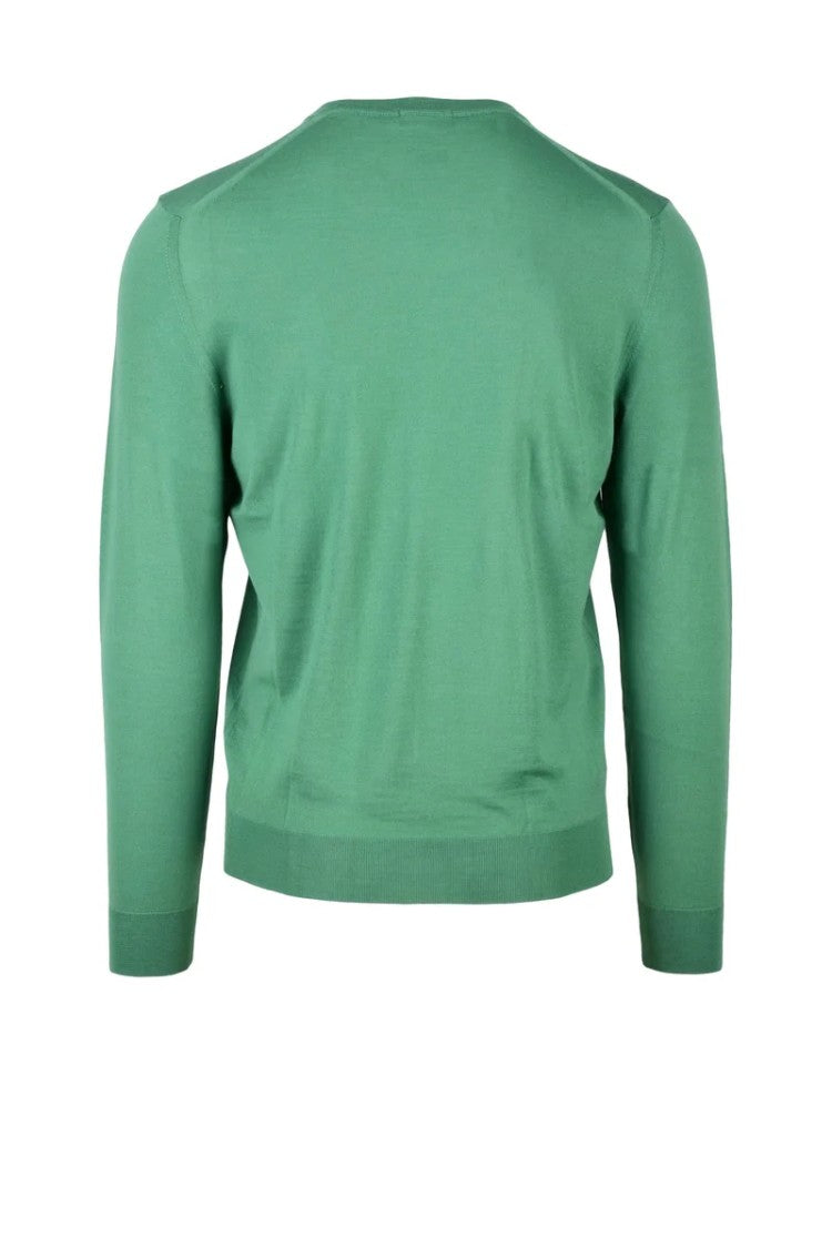 Drumohr Merino Wool V-Neck Pullover - Green