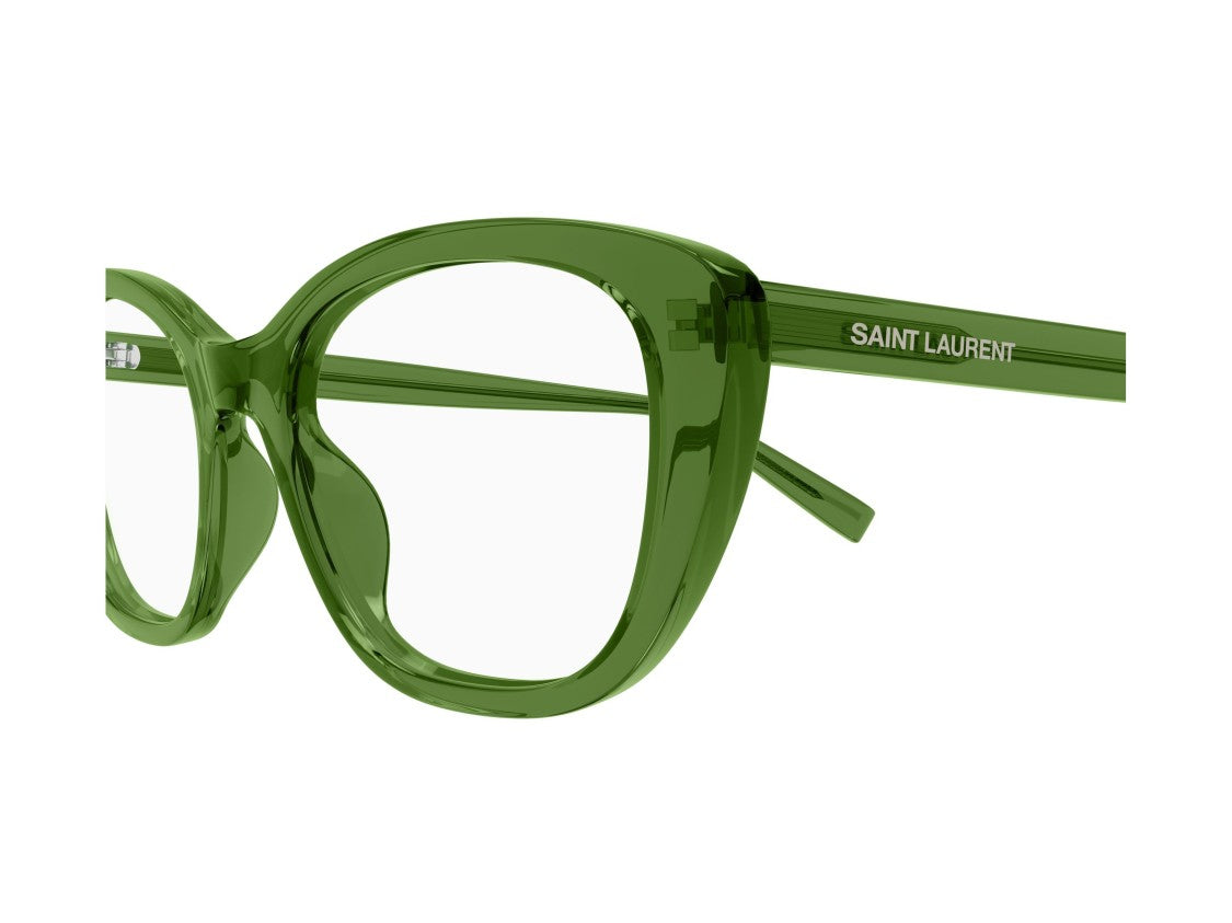 Saint Laurent Sl 945 Green Translucent Oversized Square Acetate Eyeglasses