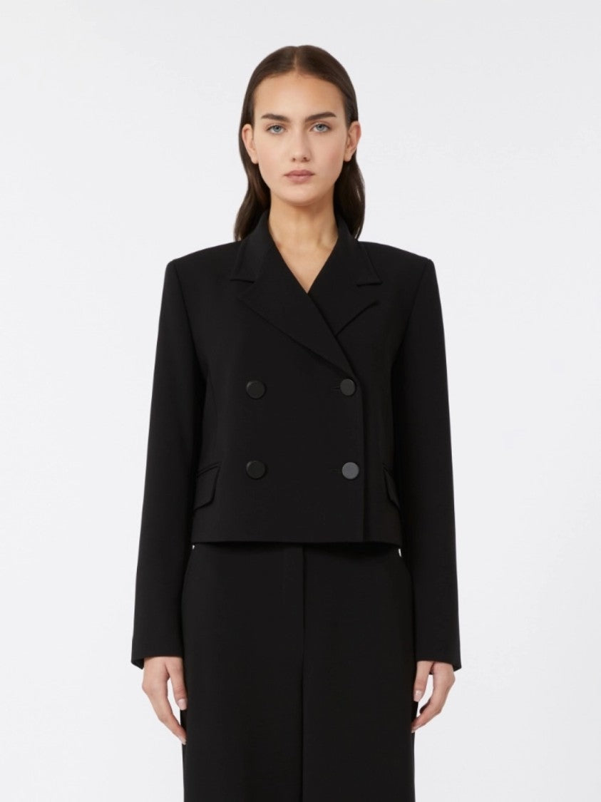 Max Mara Cropped Tailored Jacket With Notched Lapel