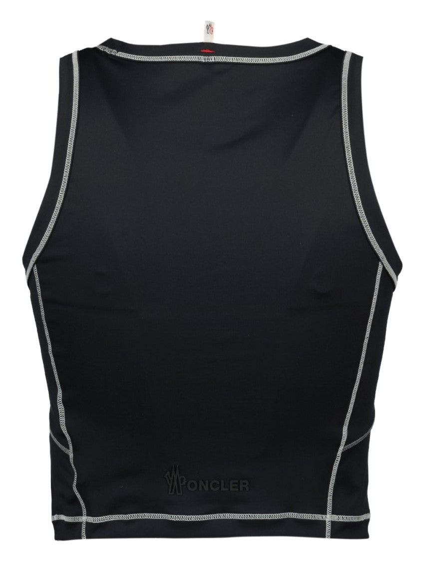 Moncler Grenoble Contrast-Stitched Stretch Nylon Crop Top