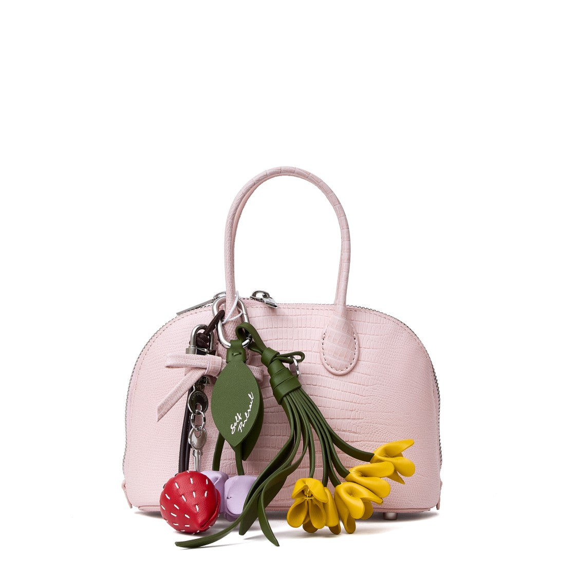 Self-Portrait Lizard-Embossed Leather Toast Mini Bag