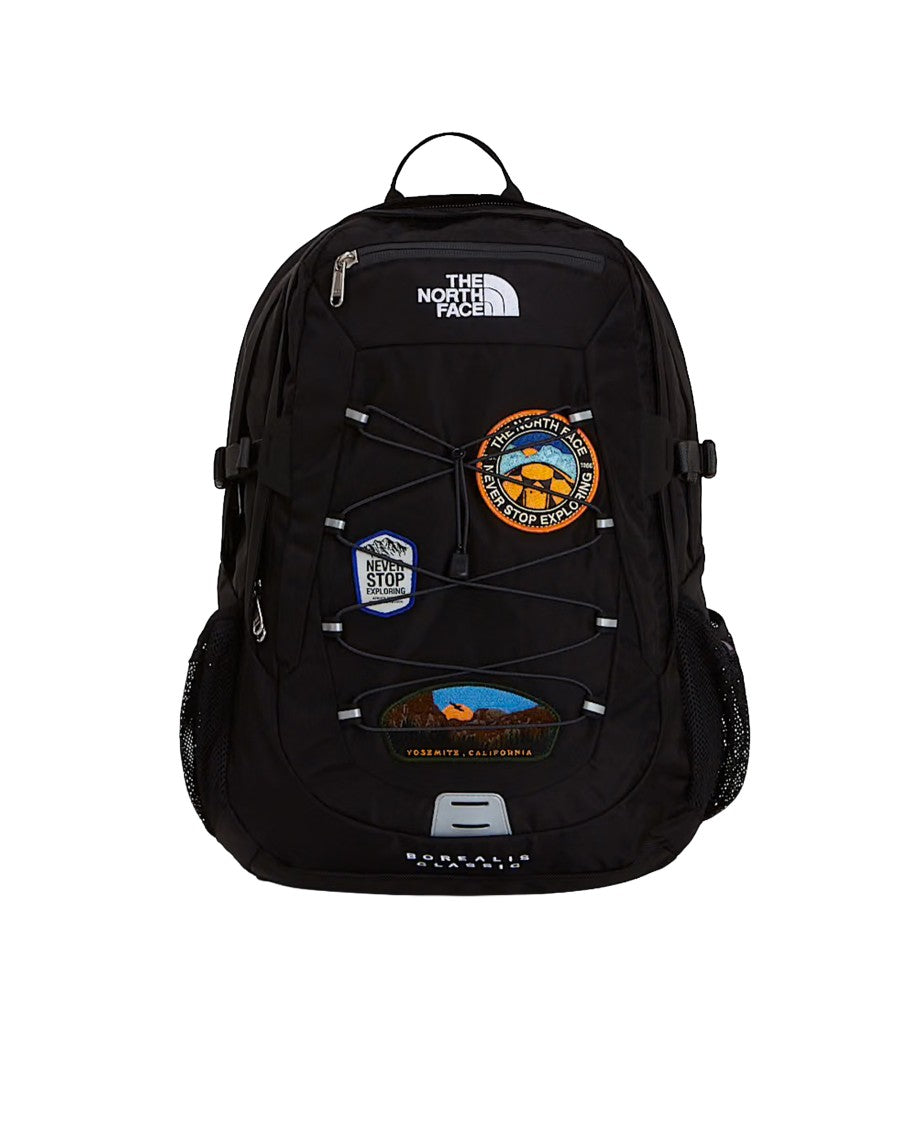 The North Face Multi-Compartment Black Backpack With Elastic Cord Compression