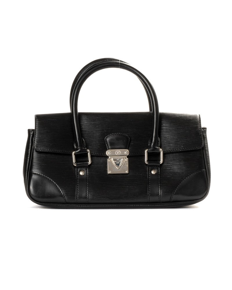 Louis Vuitton Structured Epi Leather Shoulder Bag With Metallic Clasp