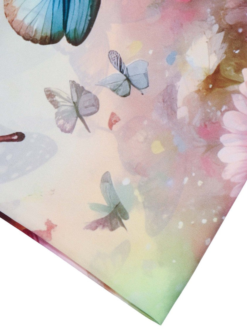 D'aniello Stola Oceano Floral Butterfly Scarf