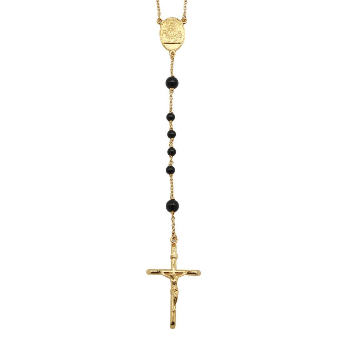 Dolce & Gabbana Gold Crucifix Pendant Long Necklace