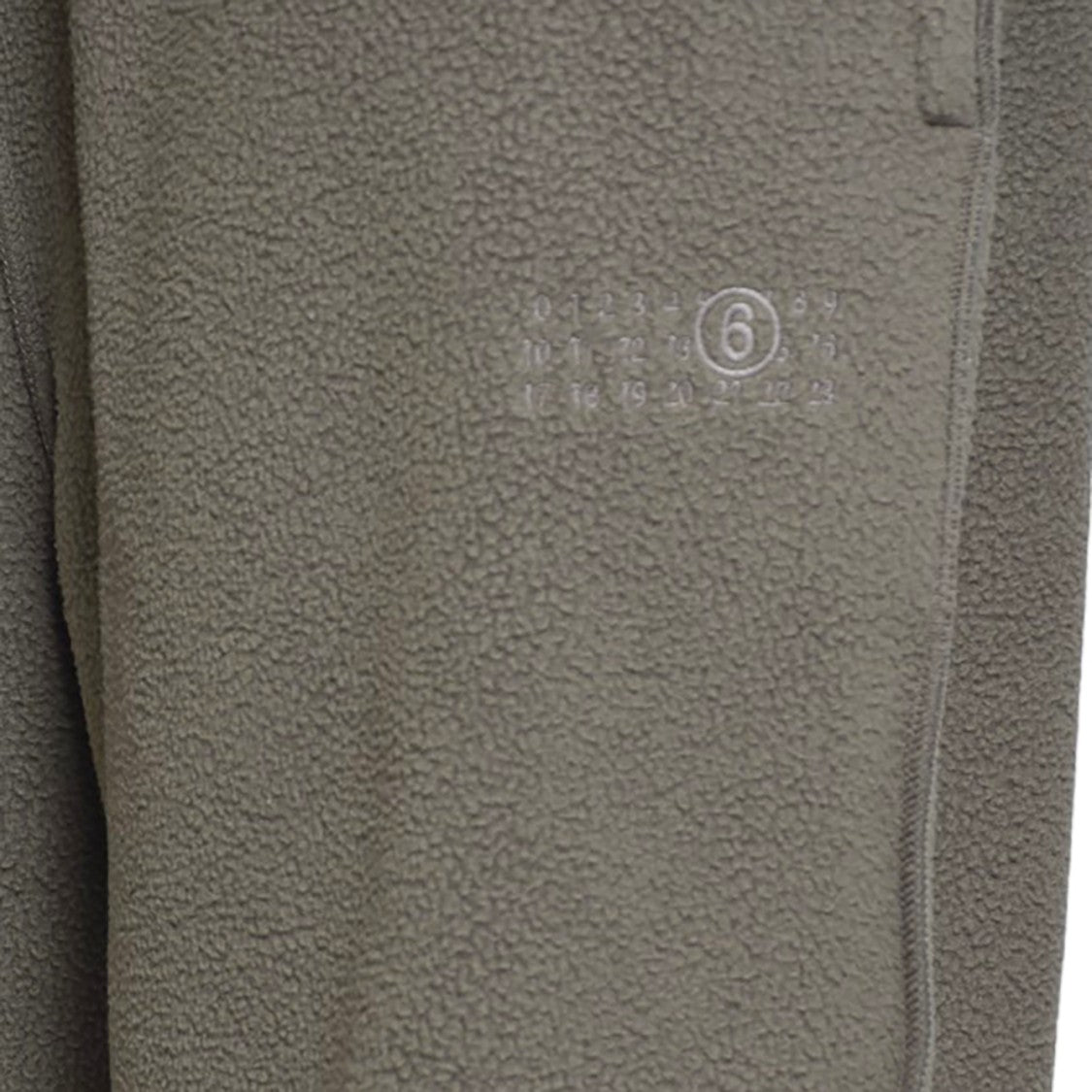 Mm6 By Maison Margiela Relaxed Fit Beige Trousers With Elasticated Hems And Textured Fabric