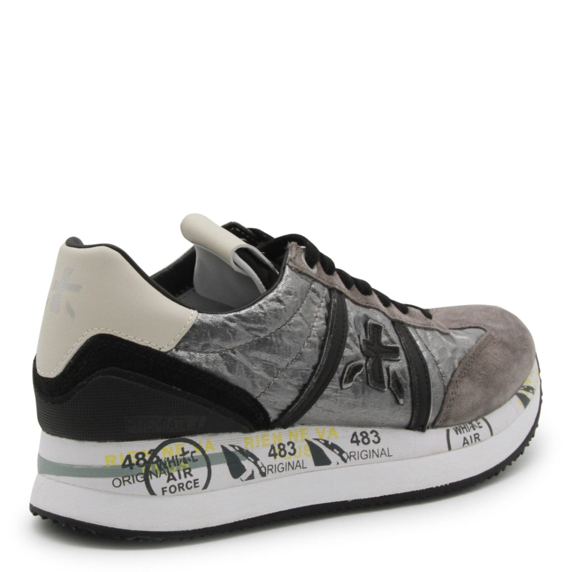 Premiata Grey Leather Conny Sneakers