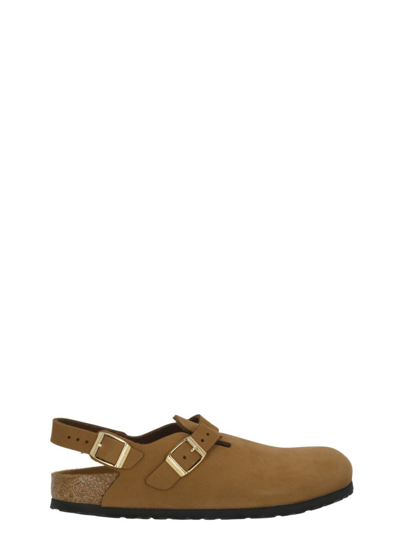 Birkenstock Brown Tokio Ii Suede Sabot Loafers