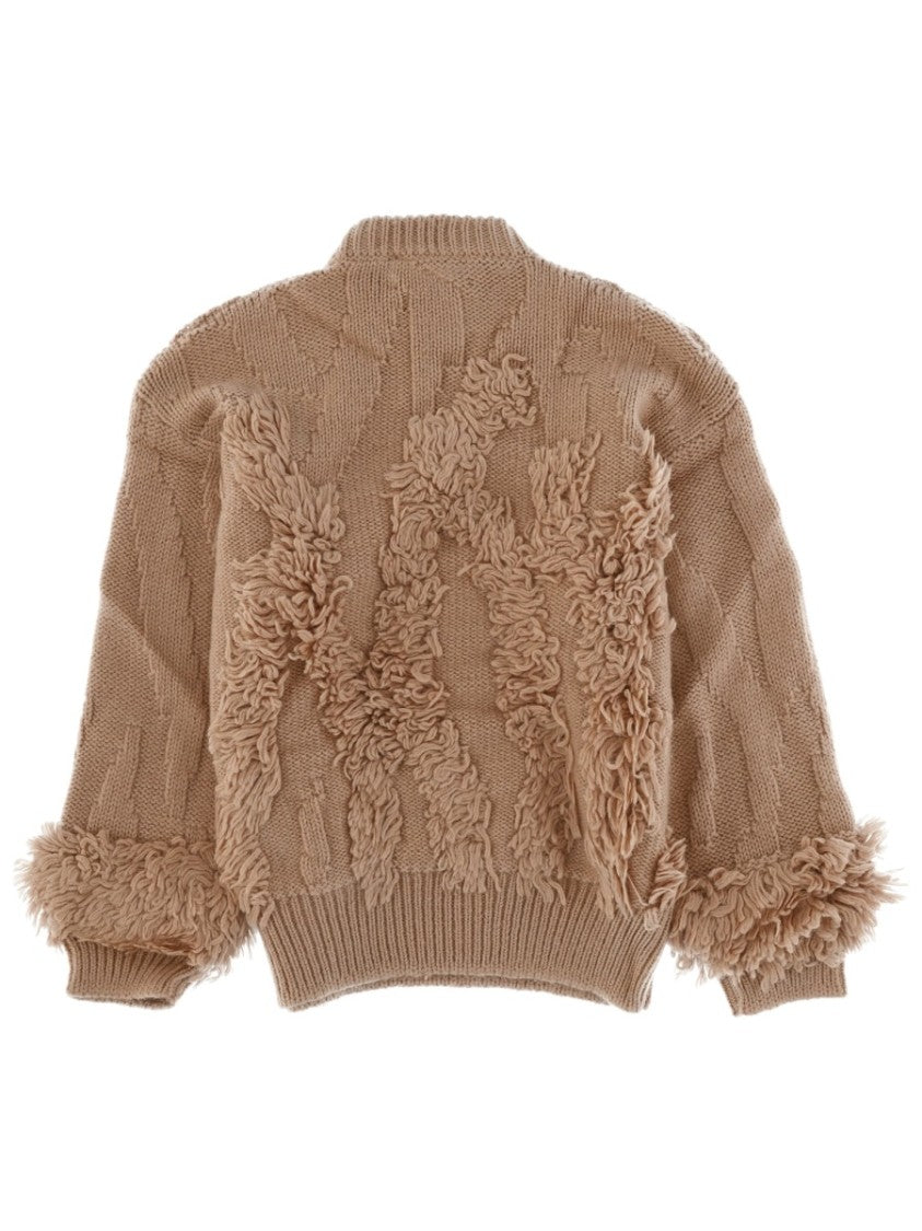 Circus Hotel Neutrals Fluffy Textured Knit Sweater
