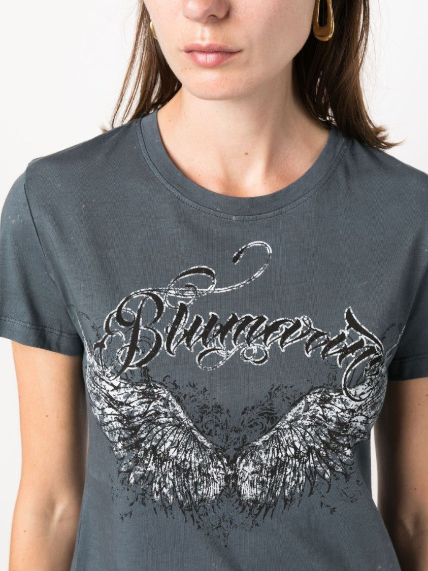 Blumarine Washed Cotton T-Shirt