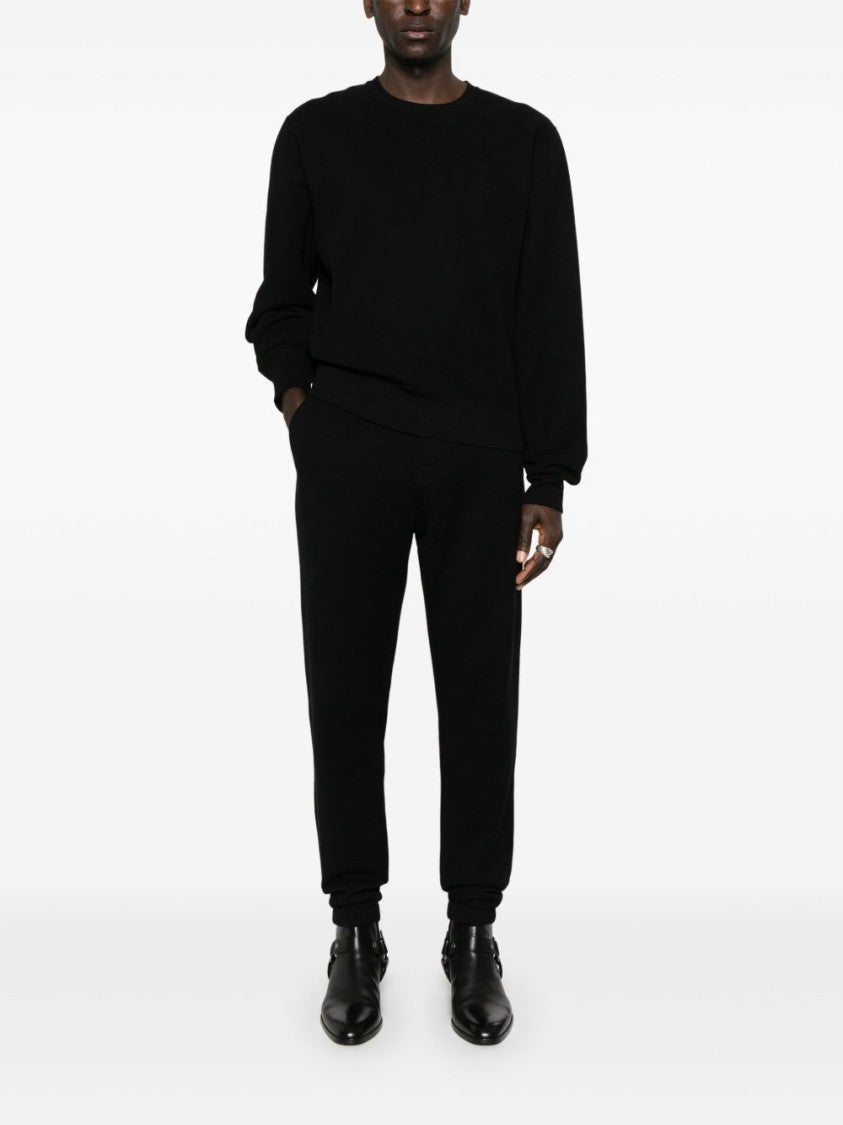 Saint Laurent Cassandra Logo Crew Neck Sweatshirt