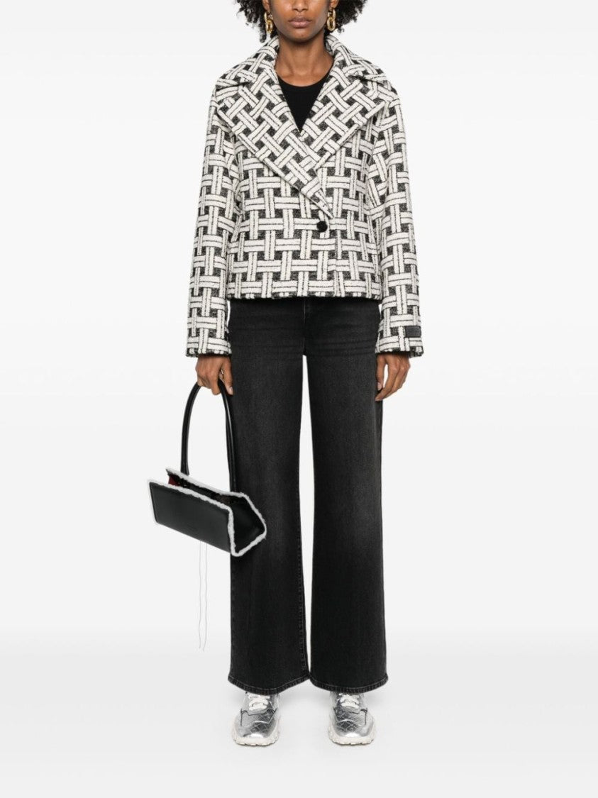 Kenzo Check Pattern Double-Breasted Jacket