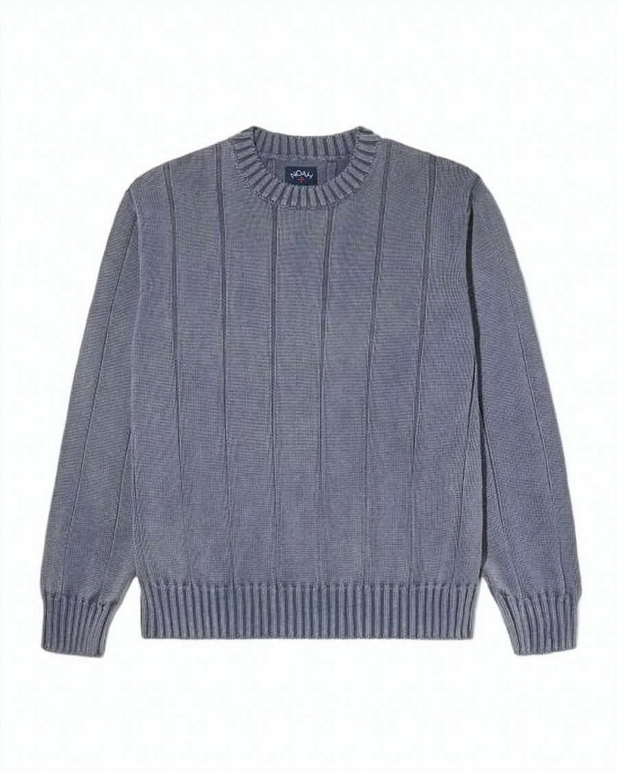 Noah Ribbed Knit Sweater With Subtle Vertical Stripes