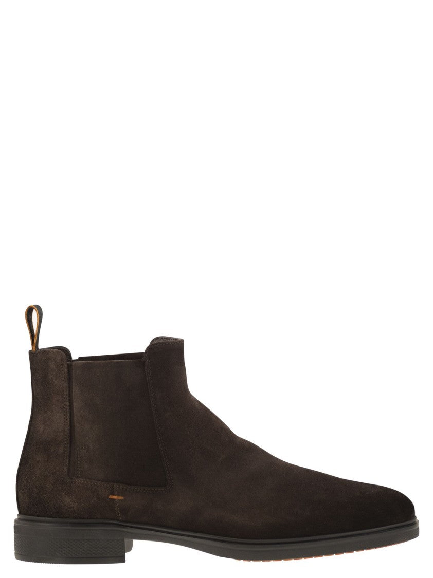 Santoni Easy Suede Ankle Boot