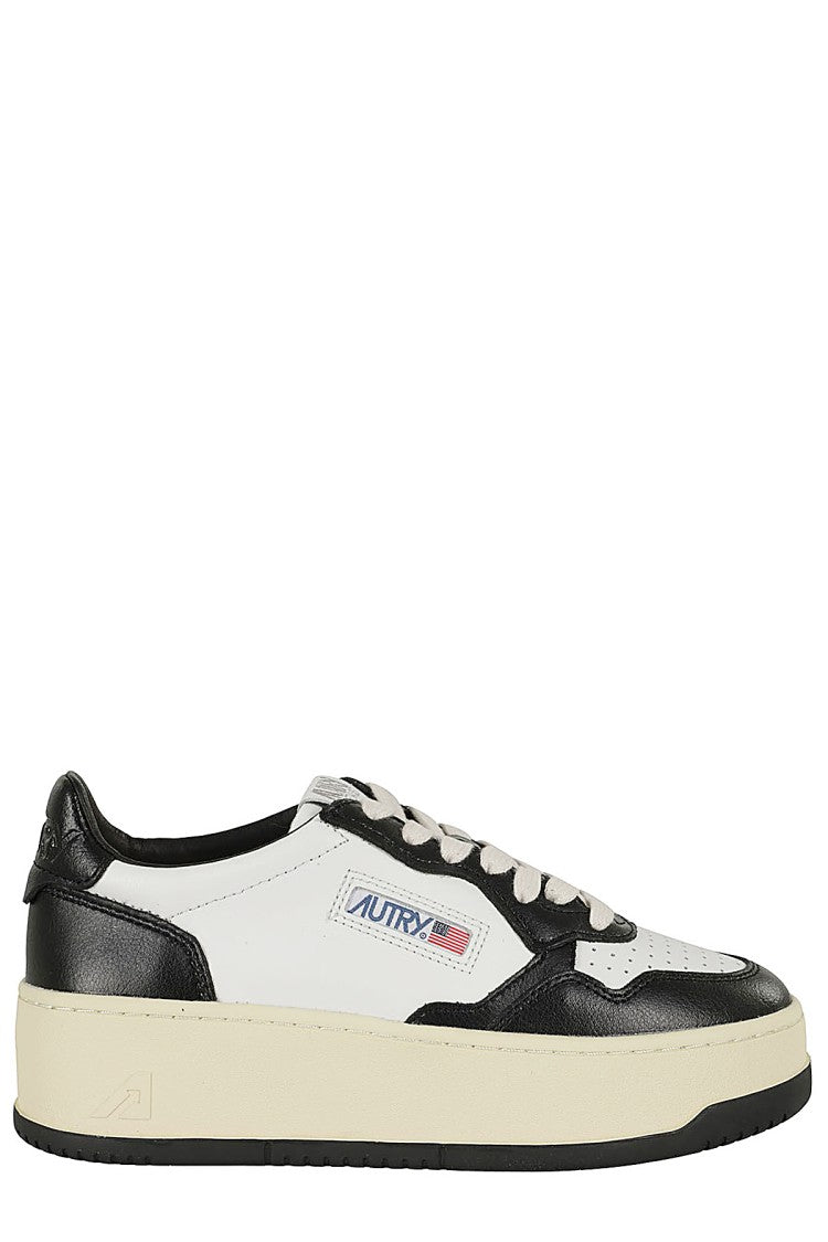 Autry Black And White Platform Low Sneakers