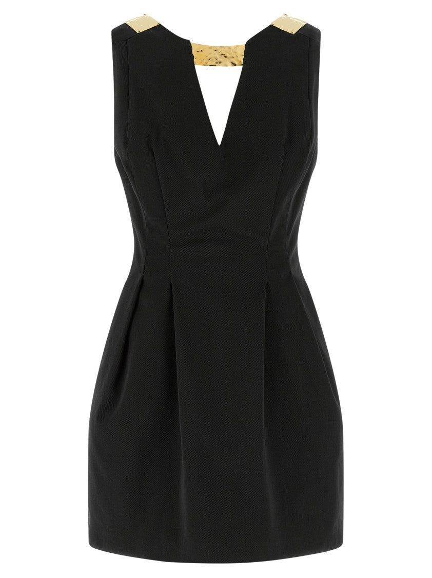 Elisabetta Franchi Metal Plaque Dress