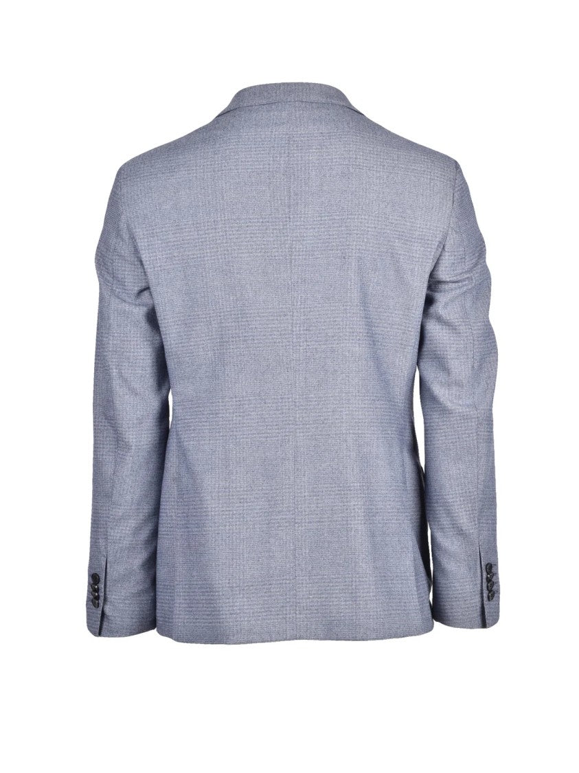 L.B.M. 1911 Blue Stretch Virgin Wool Formal Suit