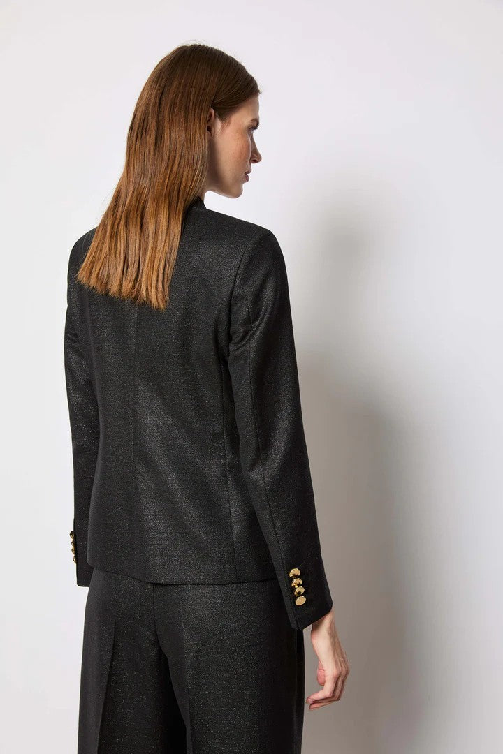 L.B.M. 1911 Ilaria Black Lurex Tailored Jacket