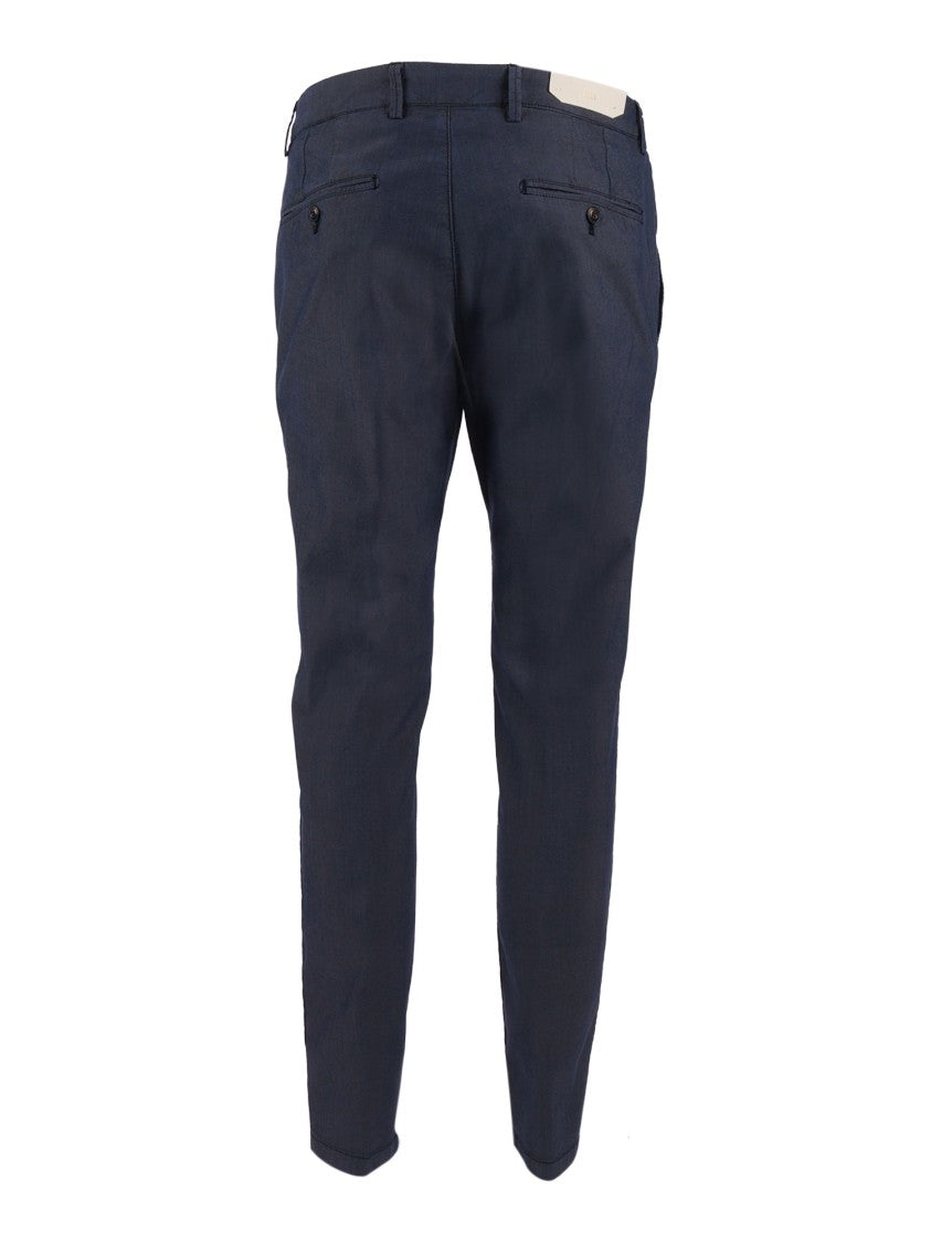 Briglia Tailored Slim Fit Textured Straight-Leg Pants