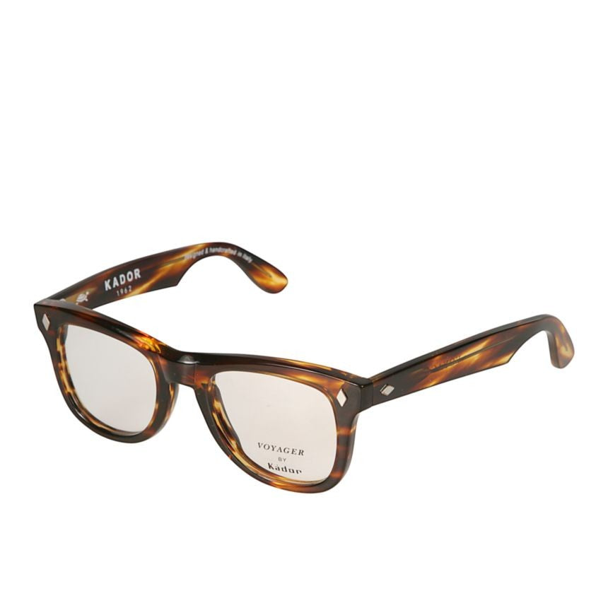 Kador Voyager Classic Rectangular Tortoiseshell Sunglasses With Metal Accents
