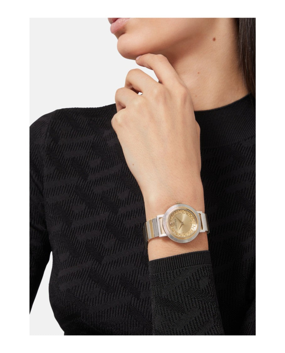 Versace Greca Chic Bracelet Watch With Gold Enamel Dial