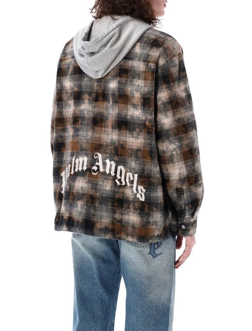 Palm Angels Curved Logo Check Overshirt