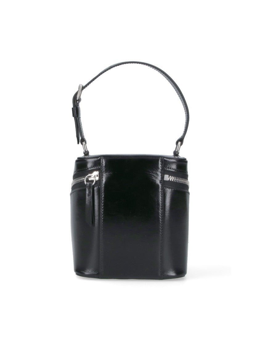 Maison Margiela Structured Black Minimalist Bag With Smooth Finish