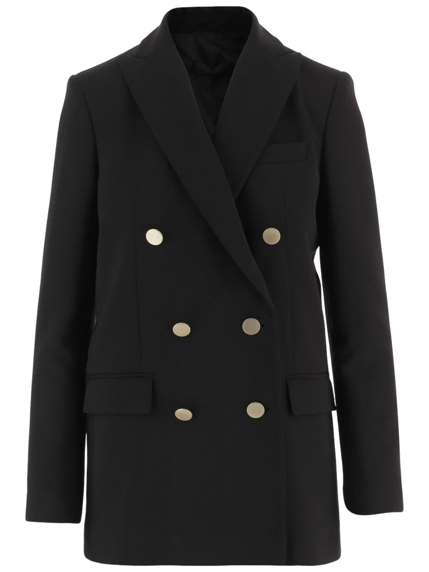 F.It Double-Breasted Stretch Nylon Jacket