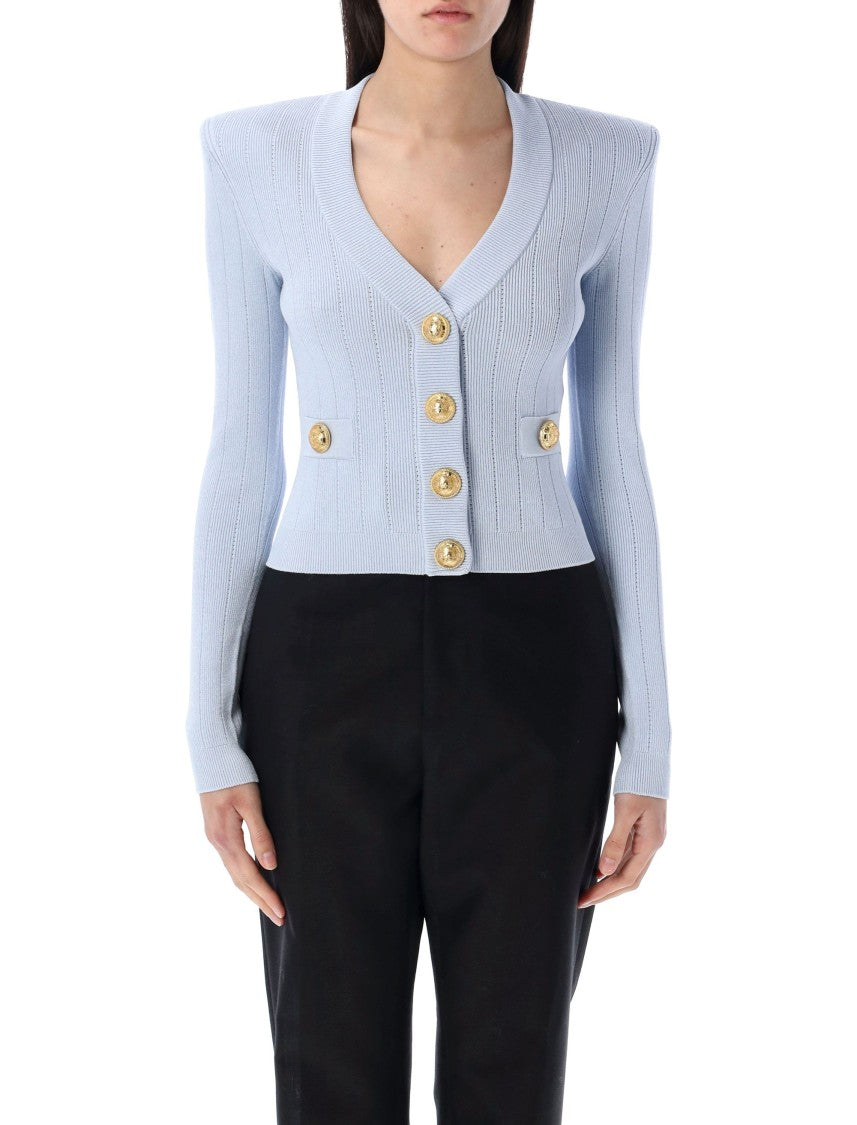 Balmain Classic V Neck Cardigan