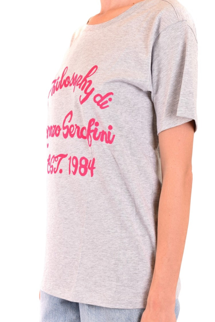 Philosophy Di Lorenzo Serafini Grey 100% Cotton Philosophy Signature T-Shirt