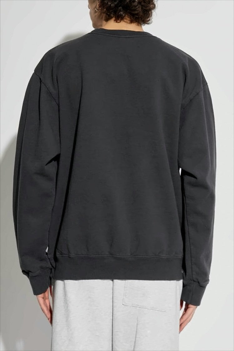 Sporty And Rich Relaxed Fit Black Long-Sleeve Sweatshirt