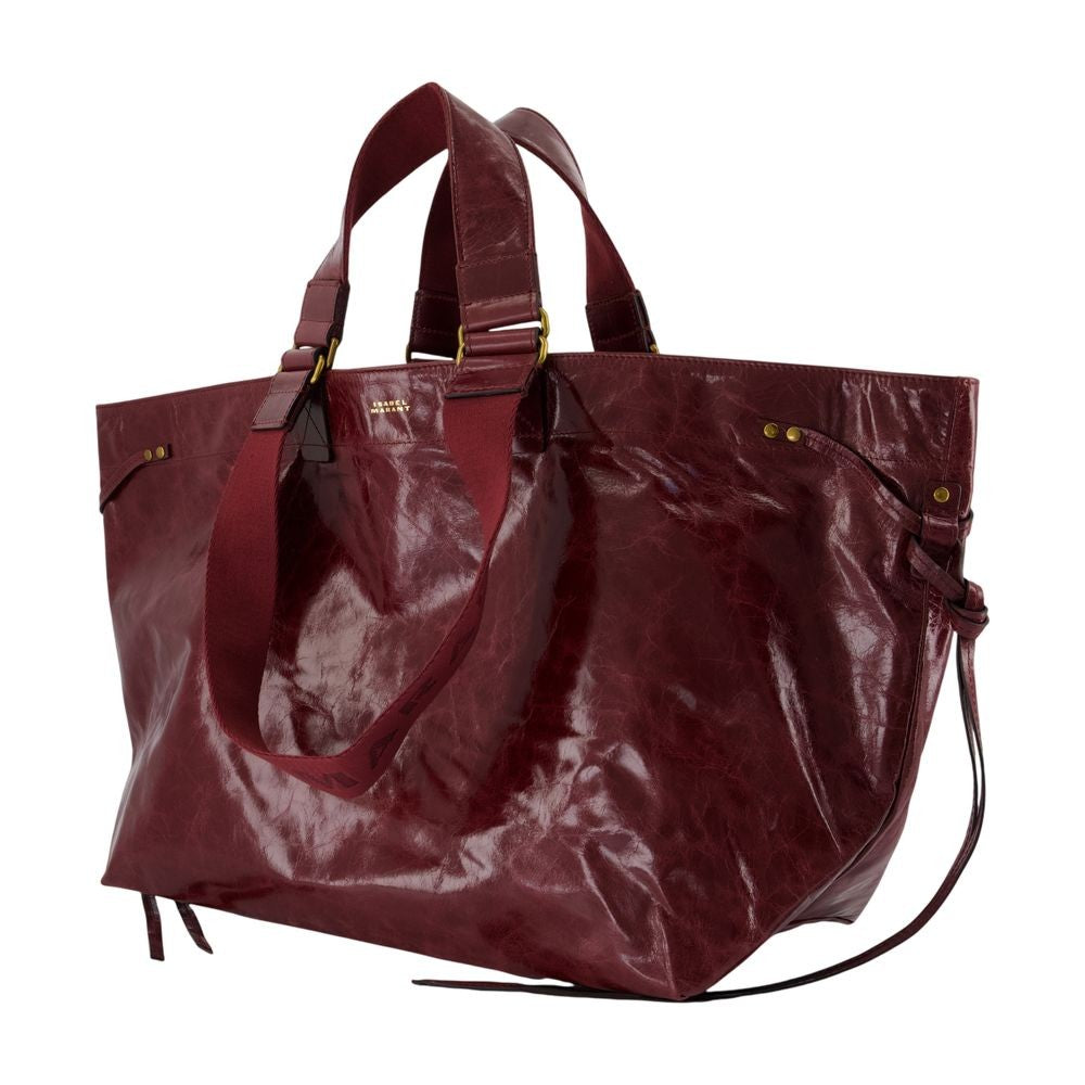Isabel Marant Wardy Gz Shopper Bag - Leather - Burgundy