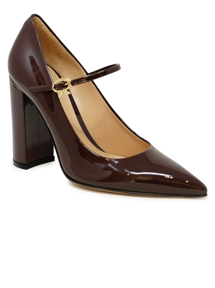 Gianvito Rossi Black Patent Ribbon Jane Pumps