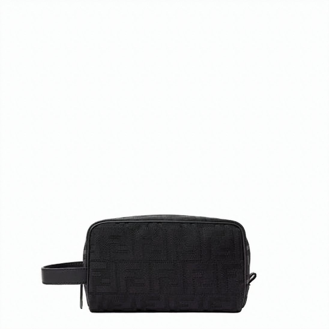 Fendi Textured Black Calf Leather Clutch