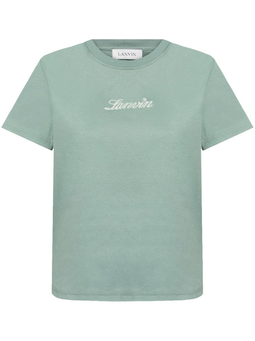 Lanvin Mint Green Minimalist Straight Hem Top