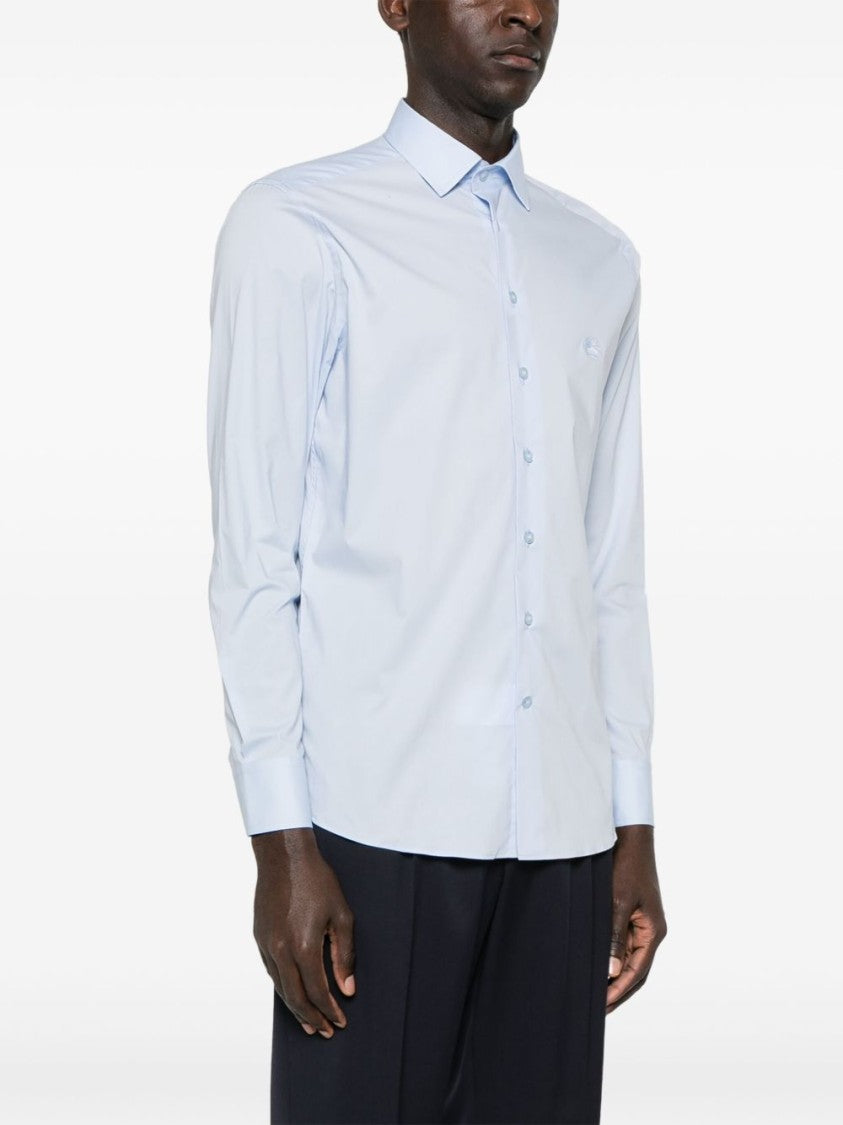 Etro Tailored Long-Sleeved Shirt In Clear Blue