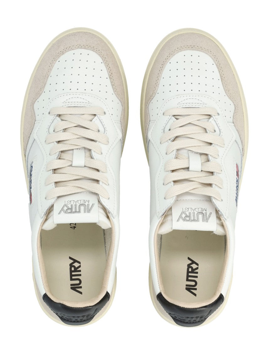 Autry Medalist Leather Suede Low Sneakers