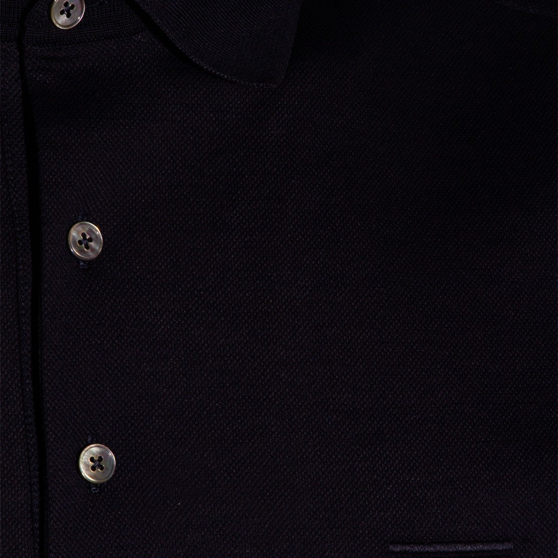 Zegna Navy Cotton Polo Shirt