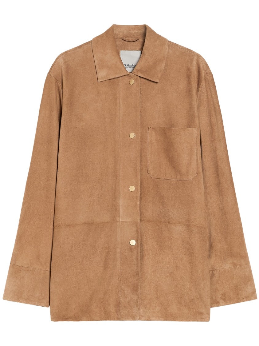 Max Mara Soft Suede-Like Camel Jacket